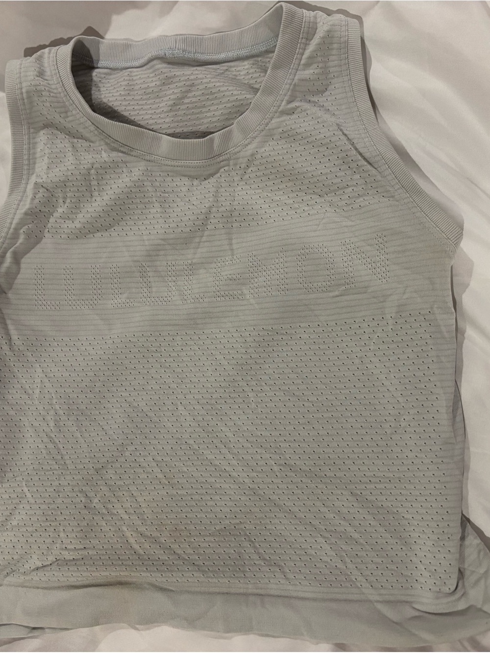 lululemon athletica Women's white Perforated Tank Top